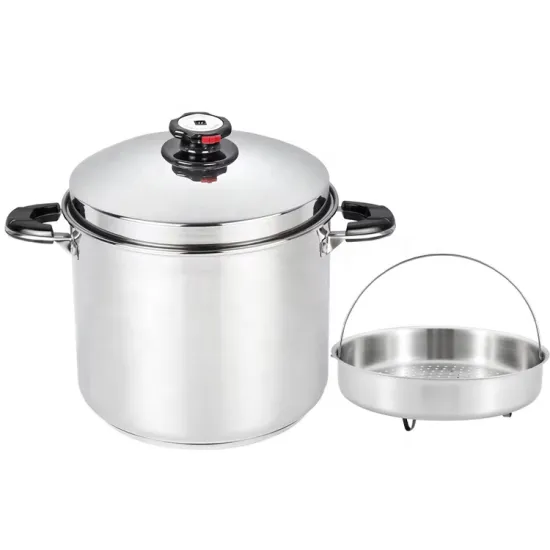 Stainless Steel 304 Large Stockpot with Steamer Rack and Vapor Plate