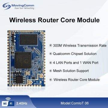 1wan 4lan 802.11b/g/n 300mbps ماژول سوراخ مهر بی سیم