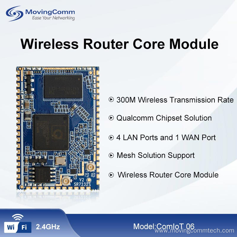 1Wan 4Lan 802.11b/g/n 300Mbps Wireless Stamp Hole Module