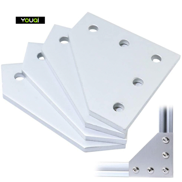 YQ 5 Hole 2020 Series L-Shaped Joining Plate Bracket - Right Angle Joint Board Connection Plate