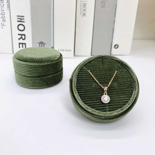 Round Shape Bracelet Packaging Velvet Jewelry Box Organize