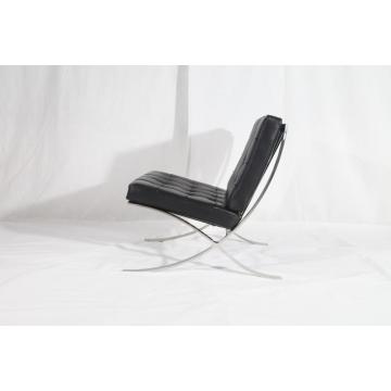 Mobiliari modern Replica de cadira Barcelona de cuir negre