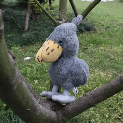 Lifelike Shoebill Plush Toys Soft Realistic Wild Animal Whale-headed Stork Plush Birds Toy