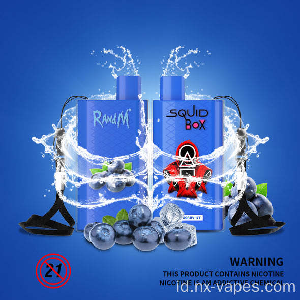 Kotak Randm Squid asli 5200puffs