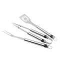 3pcs barbecue en acier inoxydable robuste