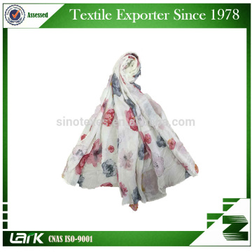 Floral printed Cotton/Polyester Scarf