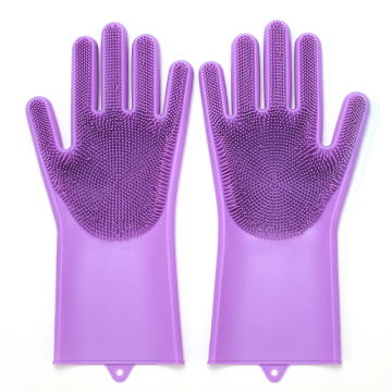 Customized Silicone Latex Scrubbing Gloves for Kitchen