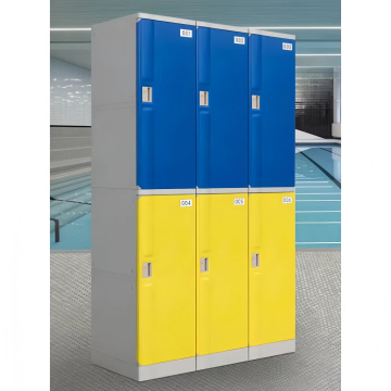 Locker bãi biển bằng nhựa đầy màu sắc với nhiều ngăn và khóa