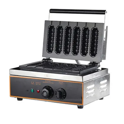 Electric Stainless Steel Waffle Hot Dog & Corn Crisp Maker - 5 Stickers