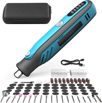 5-Speed Power Rotary Tool Kit with 84 Accessories: A Comprehensive 4V Rechargeable Solution Featuring an LED Screen Display
