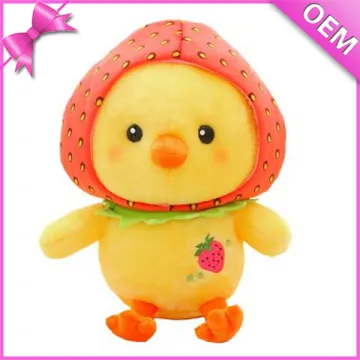 China Plush Toy Factory Custom Funny Fruit Cute Head Chicken Stuffed Toy