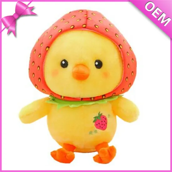 China Plush Toy Factory Custom Funny Fruit Cute Head Chicken Stuffed Toy