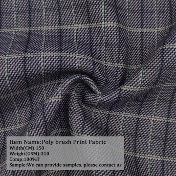 High Quality Polyester Knitted Wool Brush Printed Fabric Garment Material