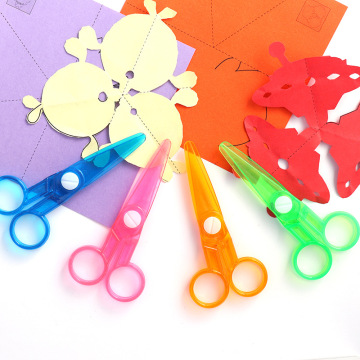 Zhixin Wholesale: Innovative Candy Color Plastic Safety Scissors for Kids' DIY Craft and Paper Cutting Stationery