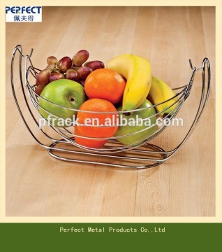 PF-FB04 Metal wire Fruit basket with net cover