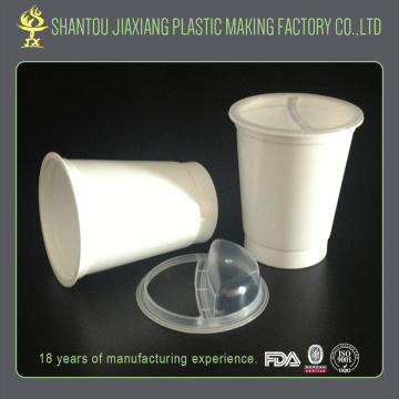 Disposable two compartment milkshake cups food container