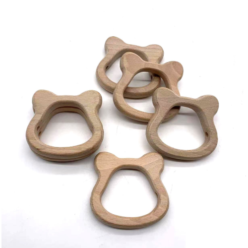 Láser de láser personalizado Baby Baby Beech Wood Teether