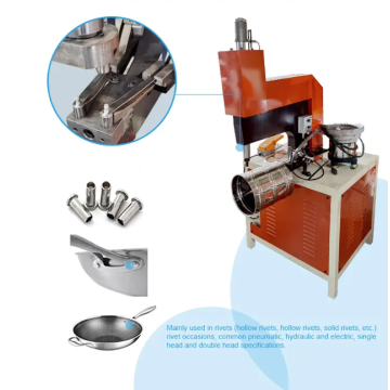 Riveting machine for kitchenware industry