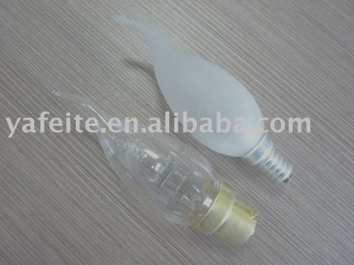 Tailed candle halogen bulb