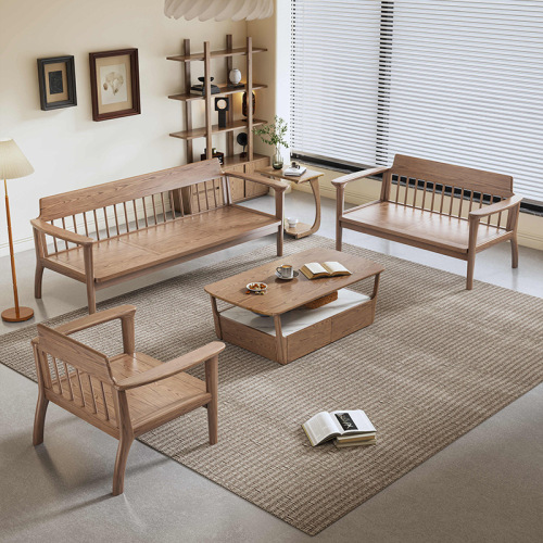 Set Sofa Fabrik Kayu Pejal Gaya Cina Baharu