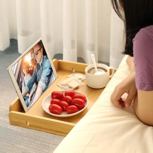 Bamboo Detachable Bedside Shelf Storage Organizer For Bed