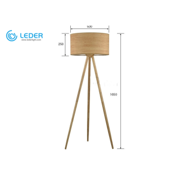 Lámpara de pie de madera LEDER Tall