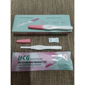 Test de grossesse d&#39;urine HCG Midtream 3,0 mm 99% Précision FDA Approuver