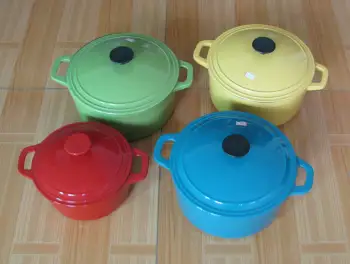 6pcs of Cast Iron Enamel Cookware Set