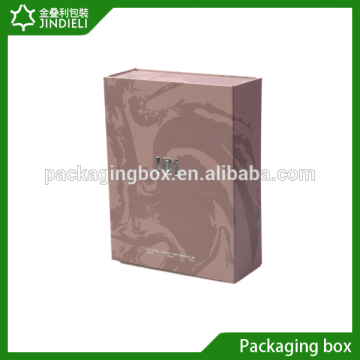 Custom made ribbon closure coated paper perfume packaging gift box
