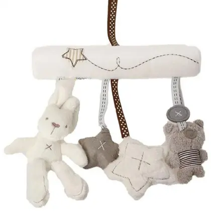 Mobiles Newborn Baby Plush Stroller Toys Infant Rattles Mobiles Cartoon Animal Hanging Bell Educational 0-12 Month Rabbit Gifts