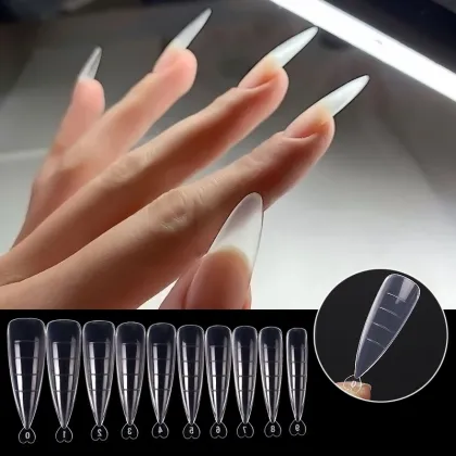 High-Quality Dual Form Nail Tips for Gel Nail Extensions with Scale