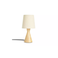 Conical Fabric Shade Wooden Lamp Set