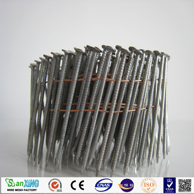 15 Degree wire welded coil roofing nails