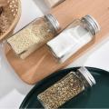Square Glass Spice βάζα με shaker tops sifter