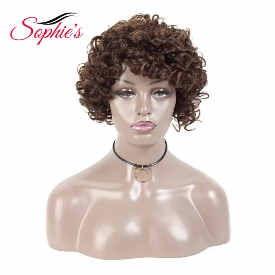 Different Colors Loose Deep Short Human Hair Wig In Stock