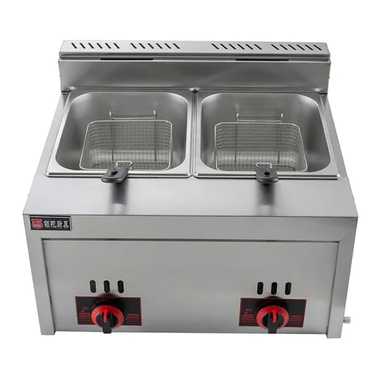 Commercial dual cylinder gas deep fryer