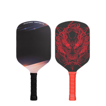 Pickleball Paddle Thermoformed T700 L16.3\" X W7.5\" X T0.62\" Borderless Carbon Surface