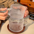 Tasse de boisson à tasse en verre en relief pour le petit déjeuner