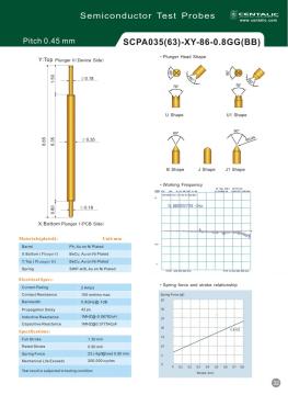 Spring-loaded Test Probe Pogo Pin SCPA035(63) for Integrated Circuit Inspection