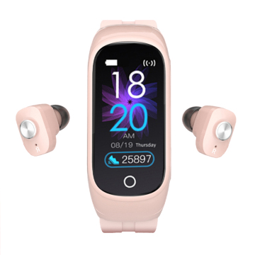 2023 High Quality Fashion Smart Watches For Women N8 Fitness Heart Rate Headset 2-In-1 Sports Smart Watch Earbuds Music