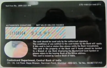 PVC Visa card