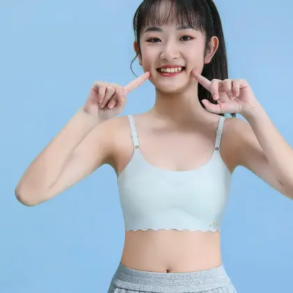 Girls Adjustable Camisoles Trackless Ice Silk Lingerie