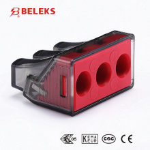 Safe push-in wire connectors in electrical industry