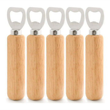 Custom Wholesale Wood Beer Bottle Openers with Wooden Handles: Perfect Bar Accessories and Party Gifts
