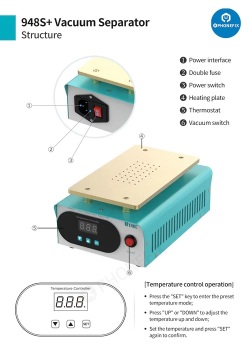 UYUE 948S+ LCD Touch Screen Preheating Separator For 7 Inch Screen Separator Built-in Vacuum Pump