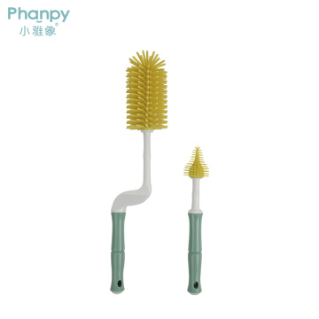 Silicone Feeding Bottle Cleaning Brush With Long Handle