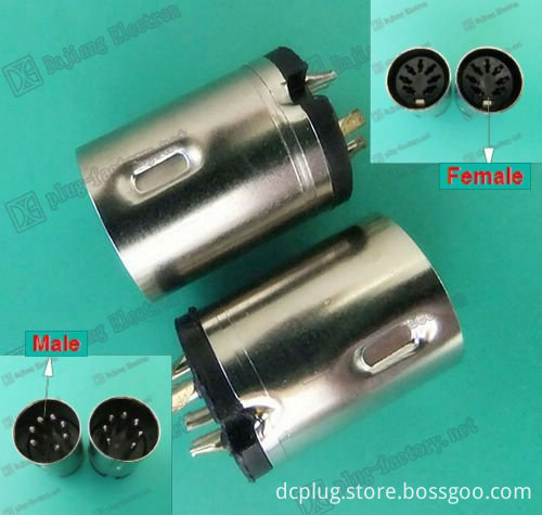 7pin Laptop Male Plug To Socket, Big Din 7p Connector Plug For Computer ...