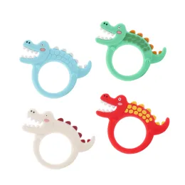 Dinosaur Silicone Teething Ring Baby Soothing Teether Toys