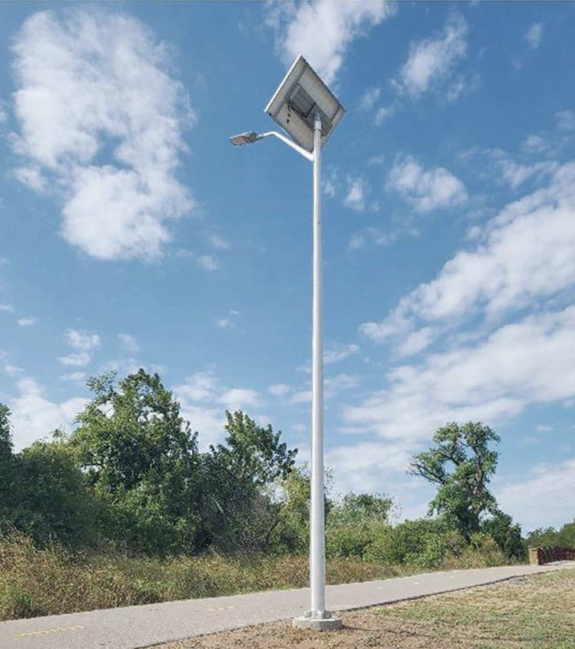 top battery solar street light