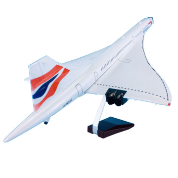 1/124 스케일 50cm 콩코드 항공기 모델 : 랜딩 기어가있는 영국 항공 에디션